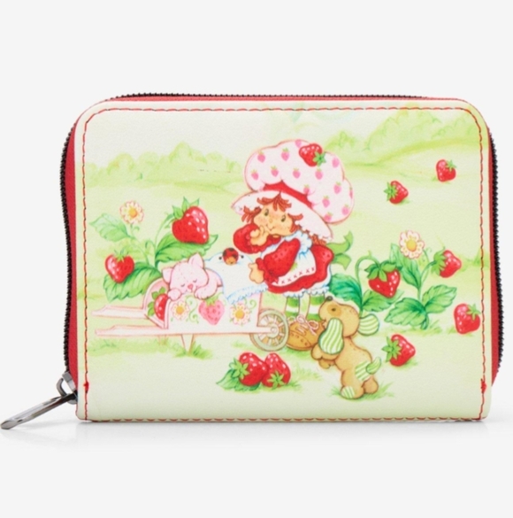 Loungefly Handbags - Loungefly Strawberry Shortcake Gardening Custard Tom Tom Mini Zip Wallet New!